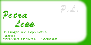 petra lepp business card